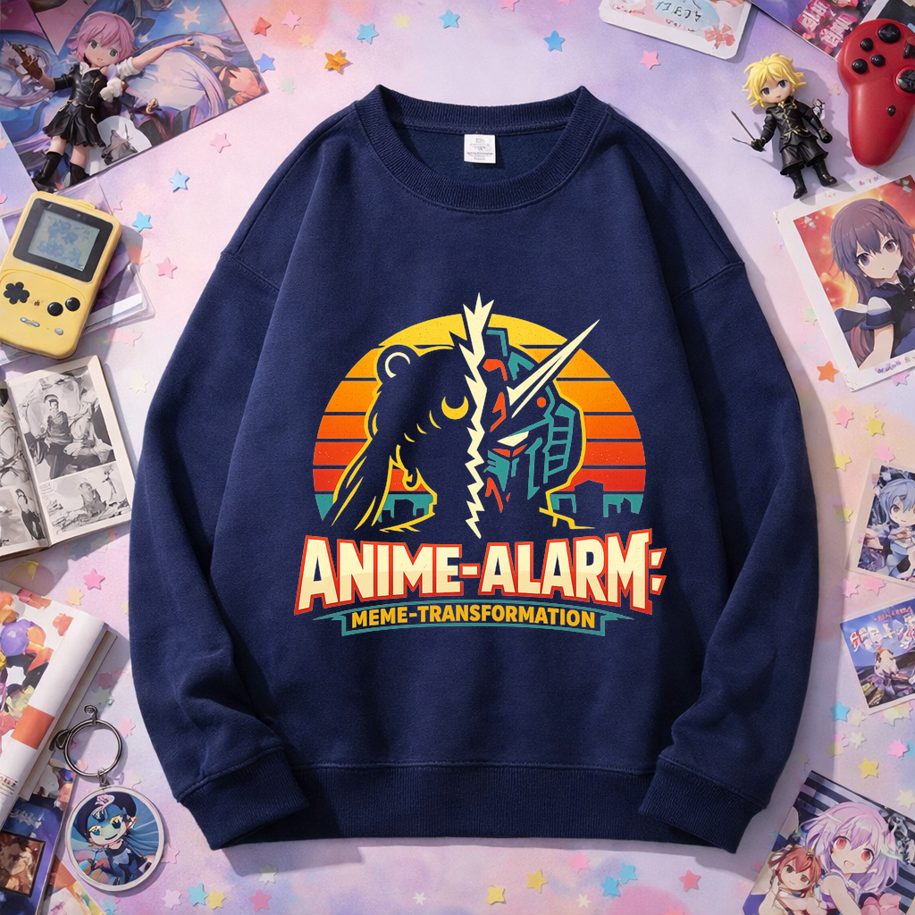 Sweatshirt Anime-Alarm: Meme-Transformation