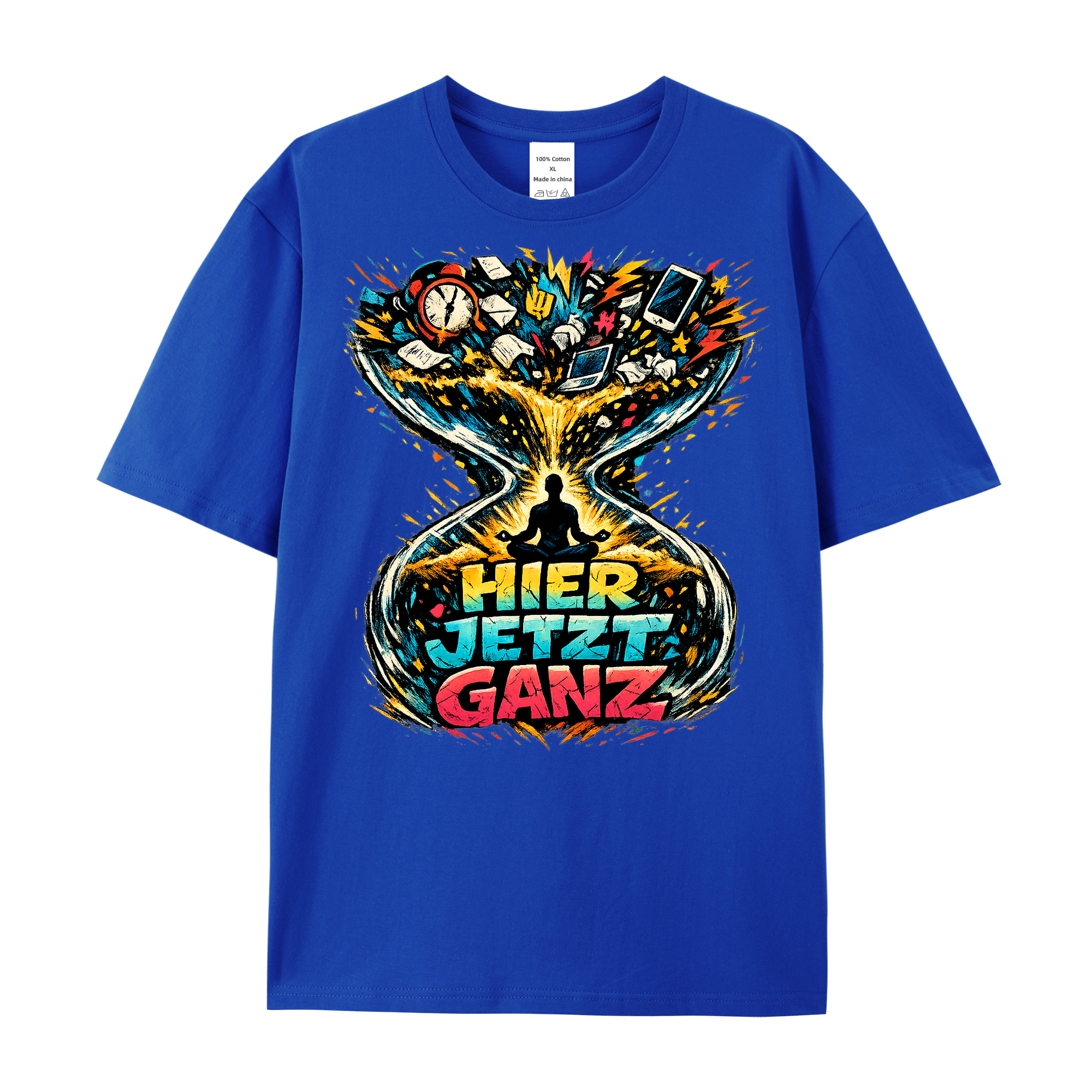 T-Shirt Hier, Jetzt, Ganz - Yoga Balance & Achtsamkeit