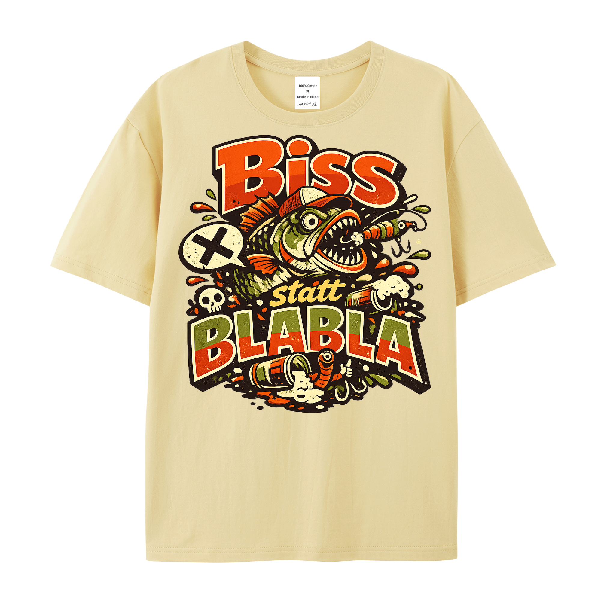 T-Shirt Biss statt Blabla Anglerstyle