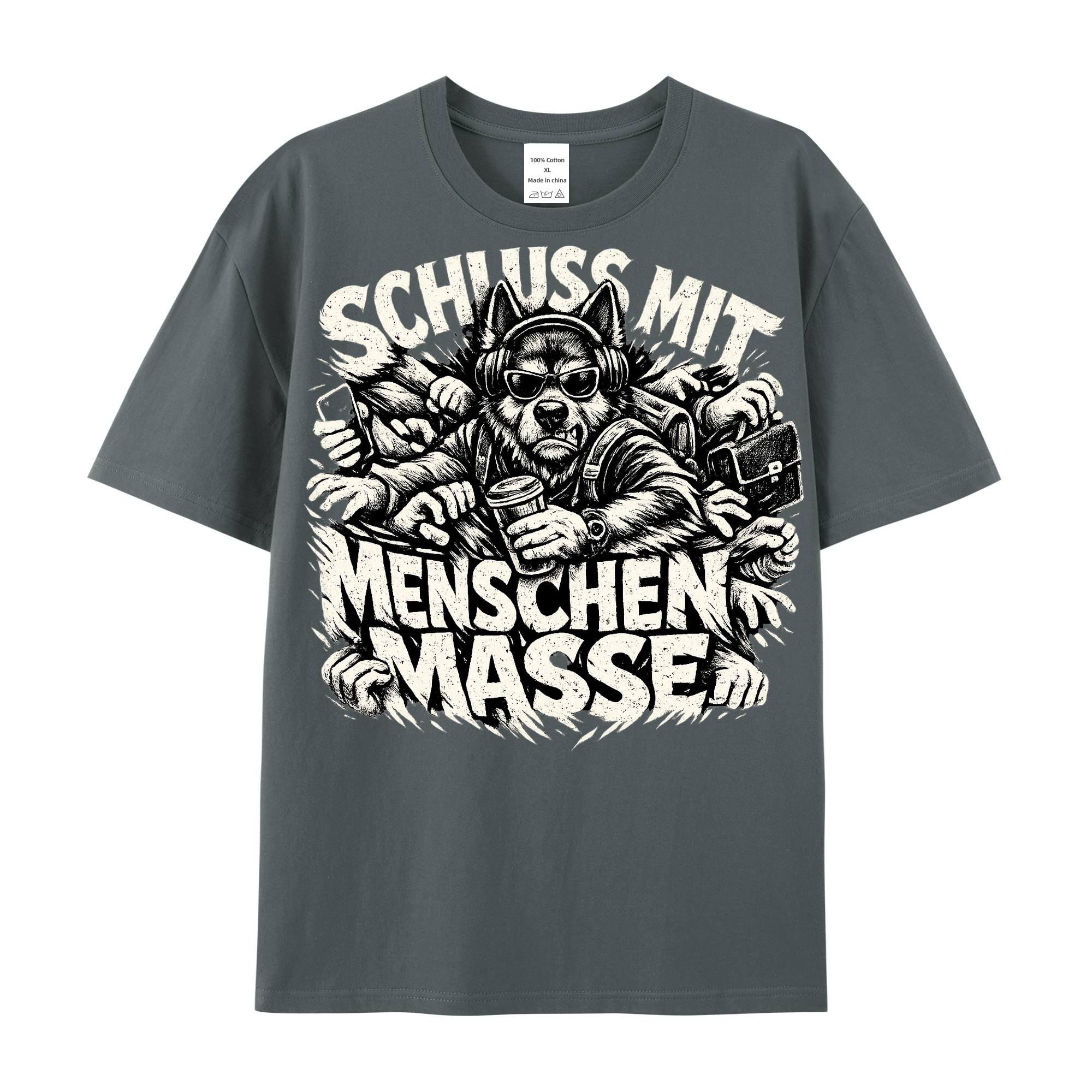 T-Shirt Schluss mit Menschenmassen Hundeliebe