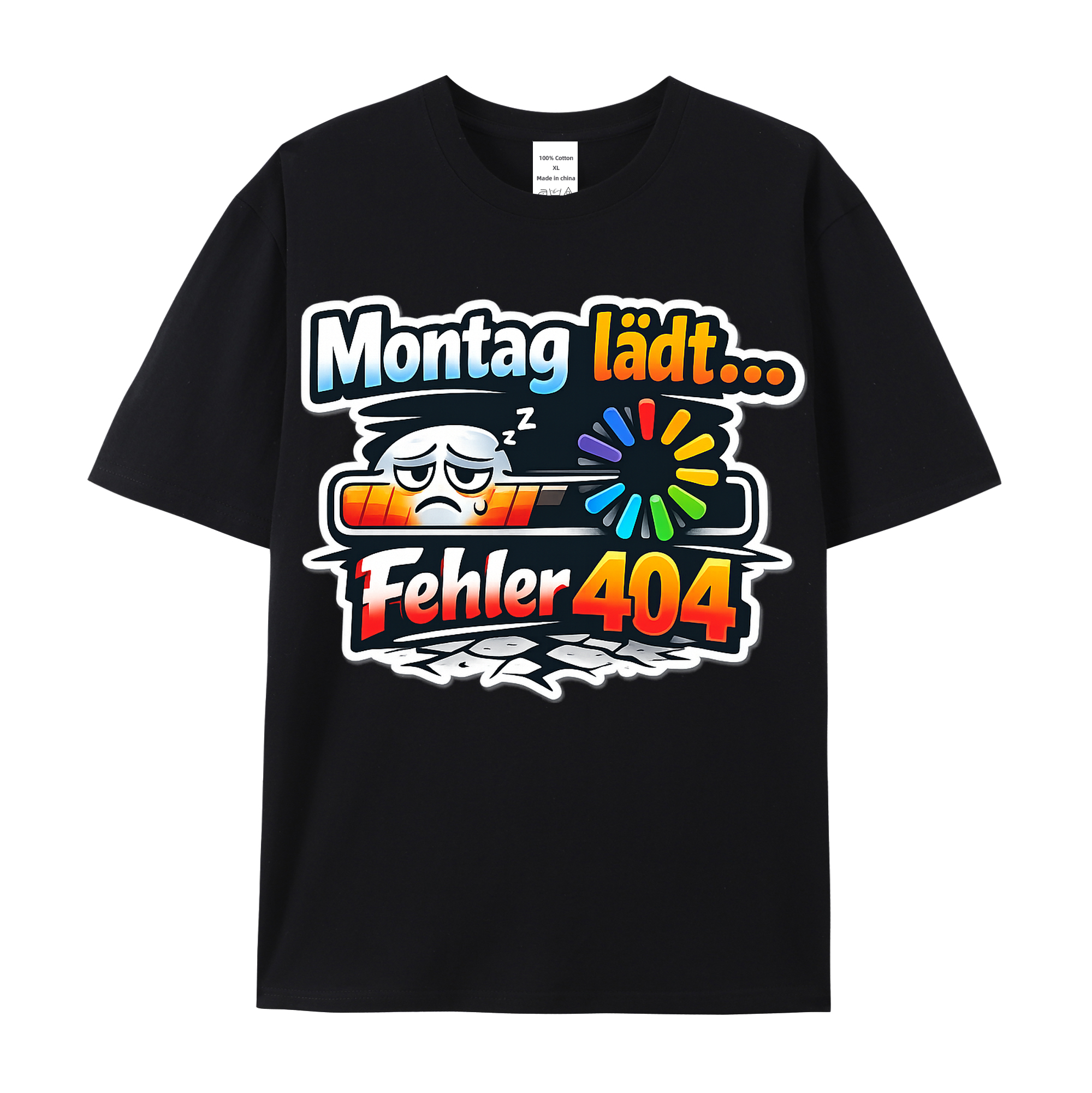 T-shirt Montag Ladefehler: Fehler 404 am Morgen