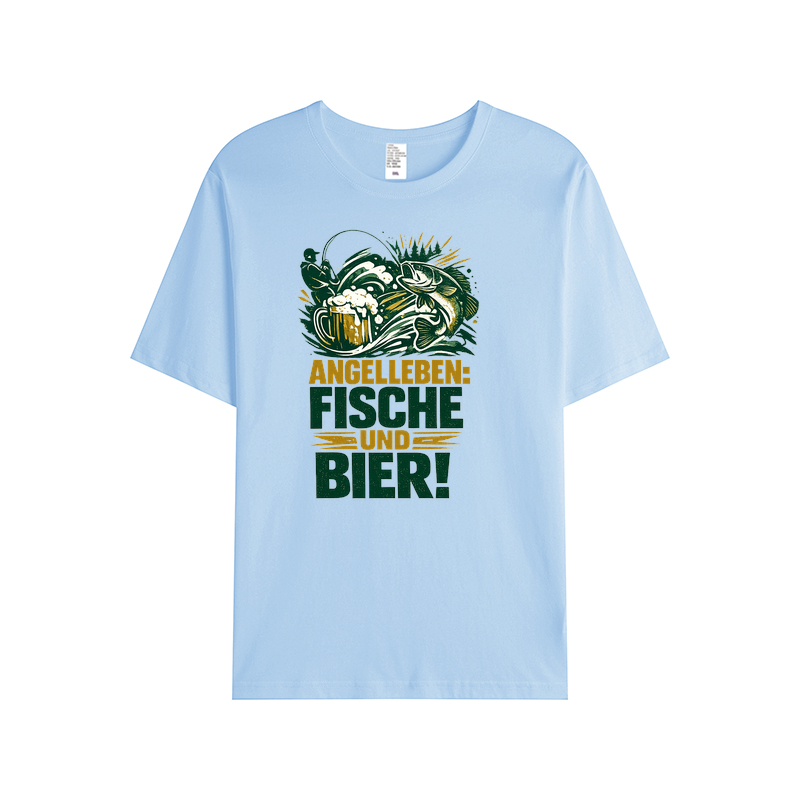 T-Shirt Angelglück: Fische, Bier und gute Laune!