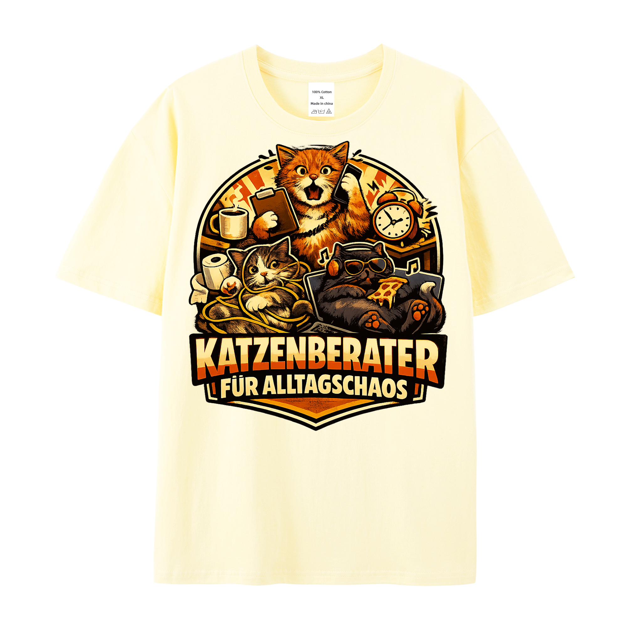 „Katzenberater für Alltagschaos“ t-shirt