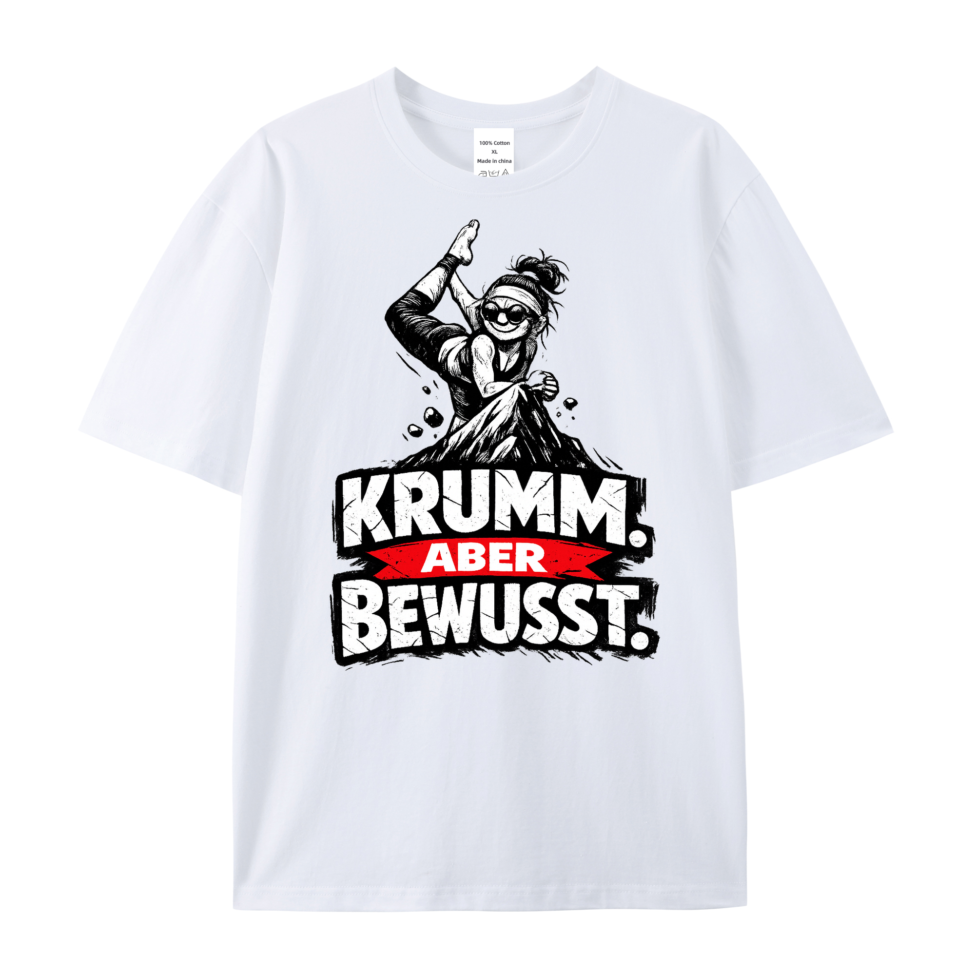 T-Shirt Krumm Bewusst – Yoga Yogi Motivation