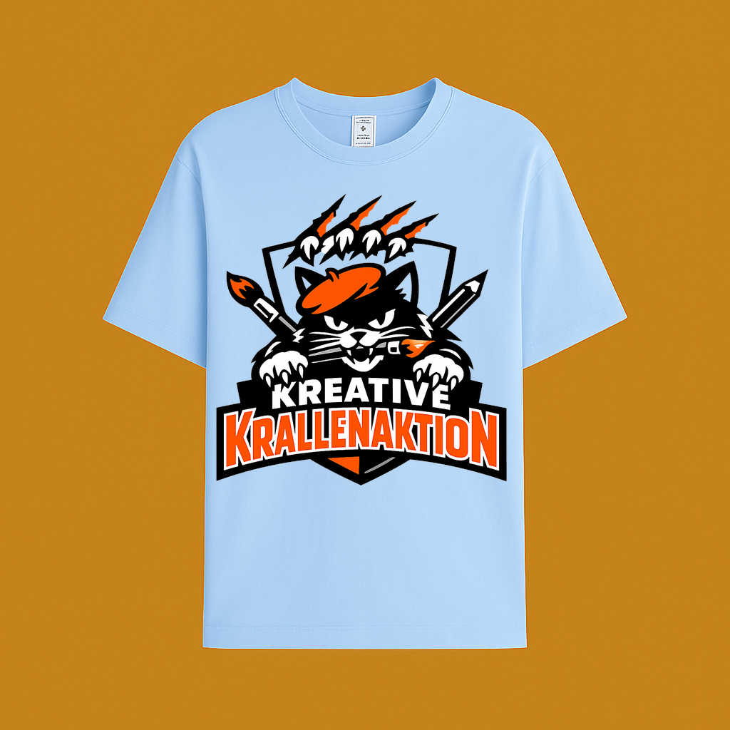 T-Shirt Kreative Krallenaktion Katze