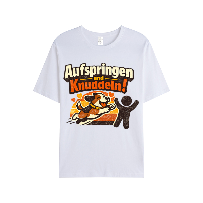 T-Shirt Hundeknuddel Sprungfreude