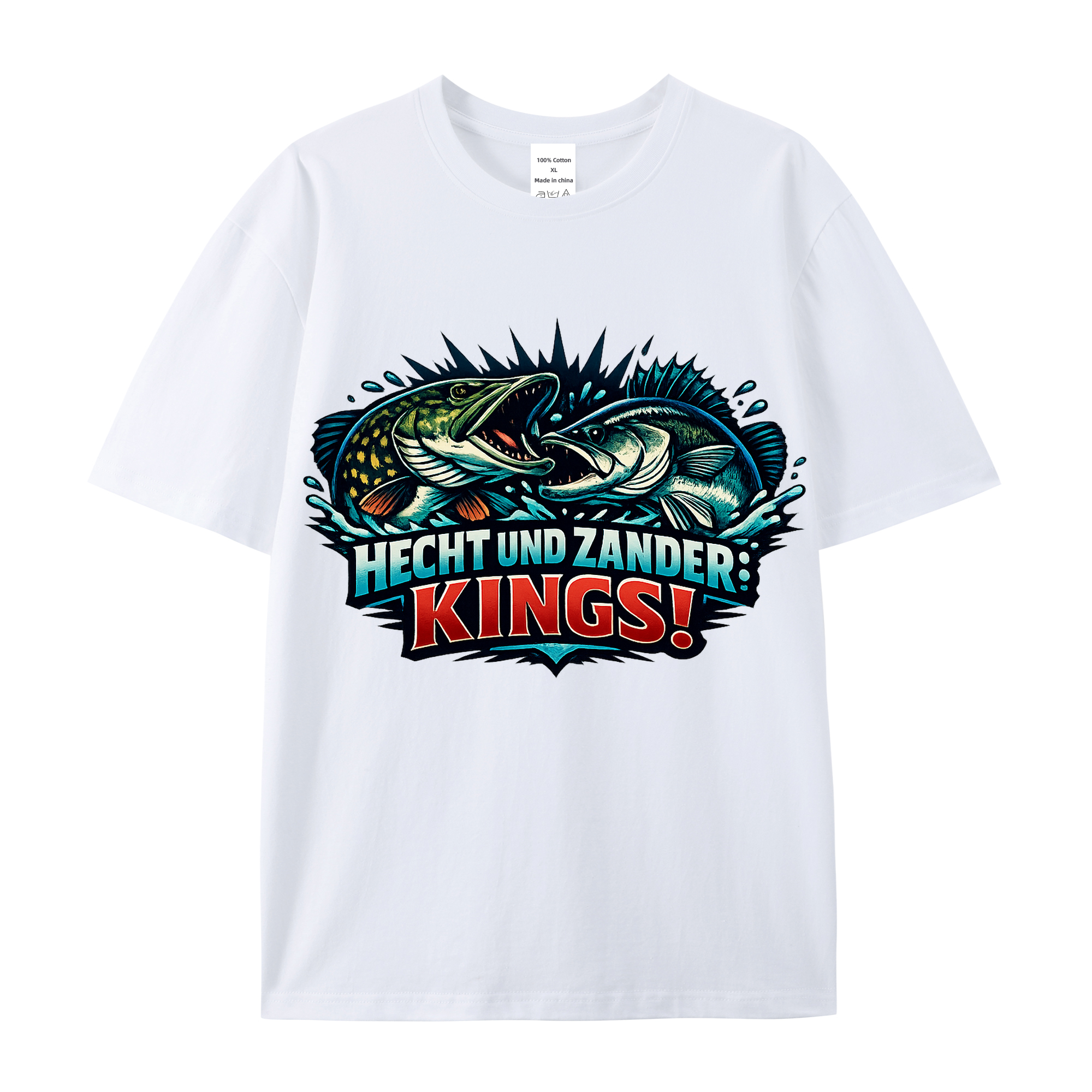 T-Shirt Angler-Könige: Hecht und Zander Style
