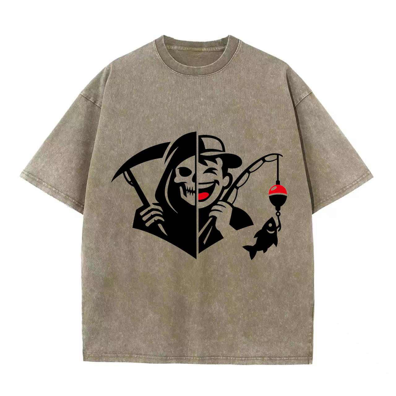 T-Shirt Angelglück am Wasser