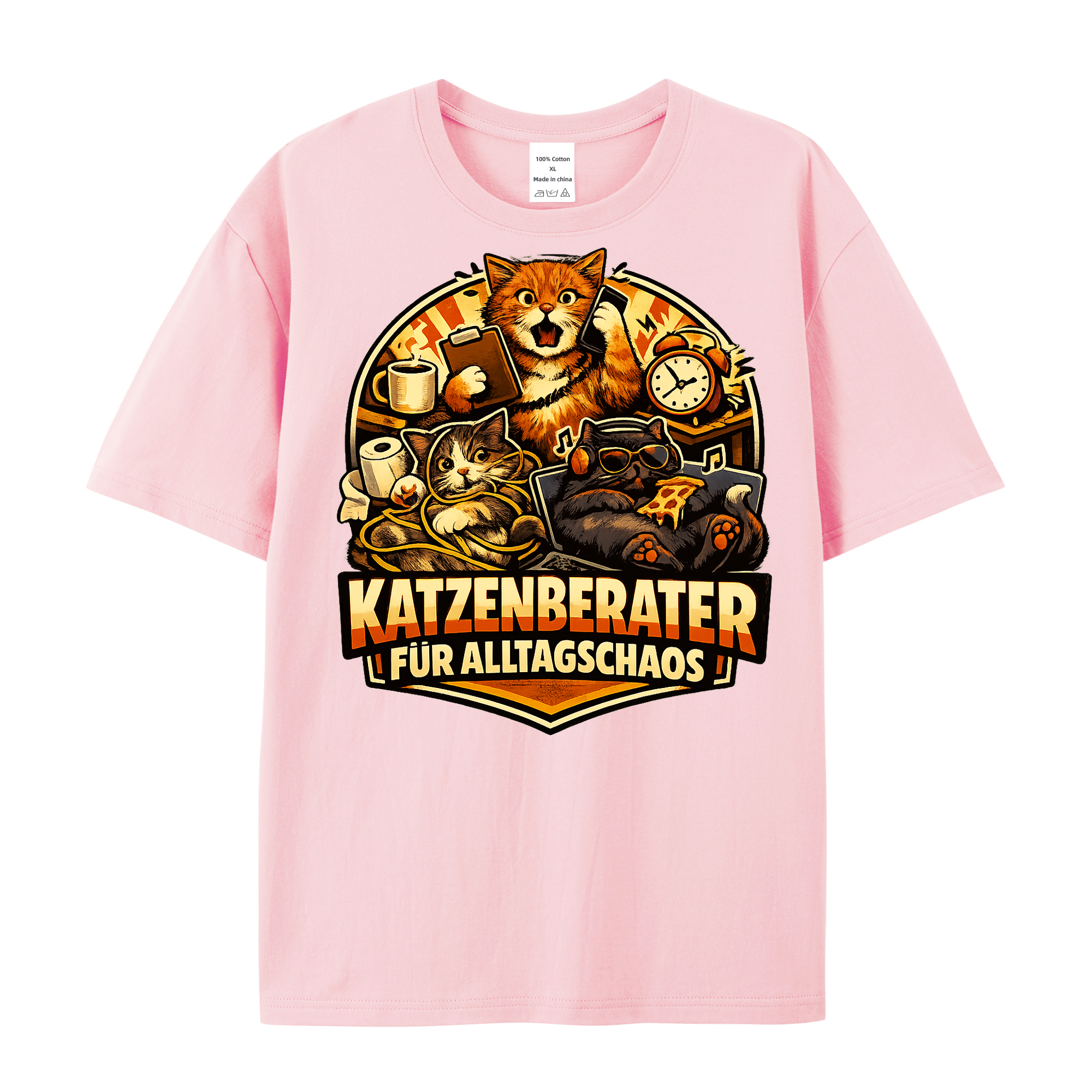 T-Shirt Chaos-Katze: Dein Alltagsberater