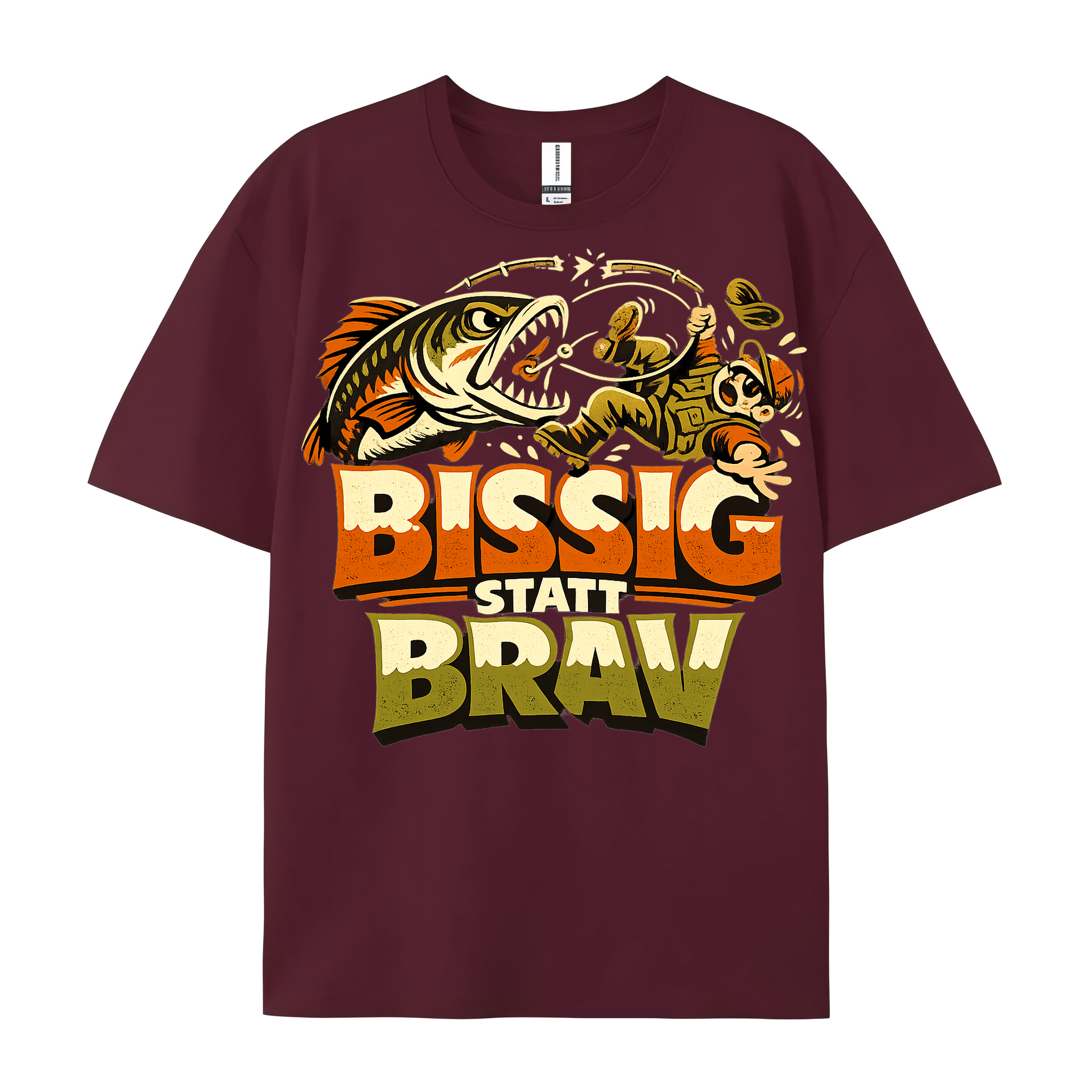 T-Shirt Bissig statt Brav Anglerstyle