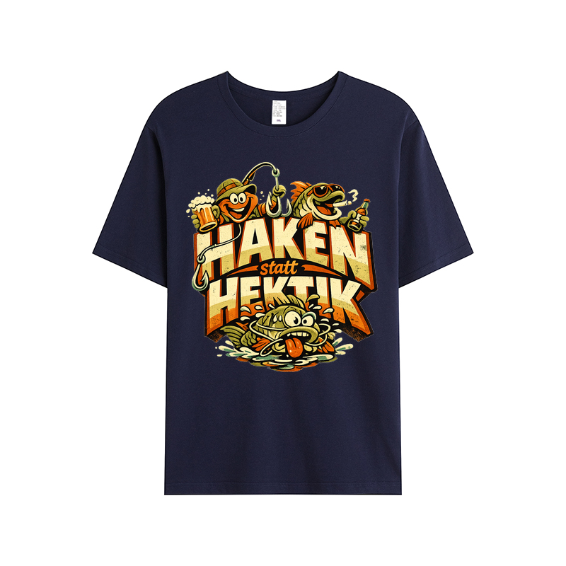 t-shirt Haken statt Hektik Angler-Style