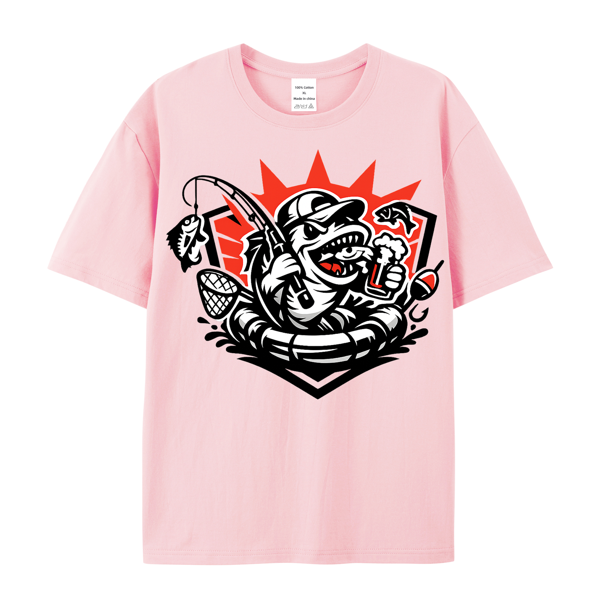 T-Shirt Angelglück am Wasser