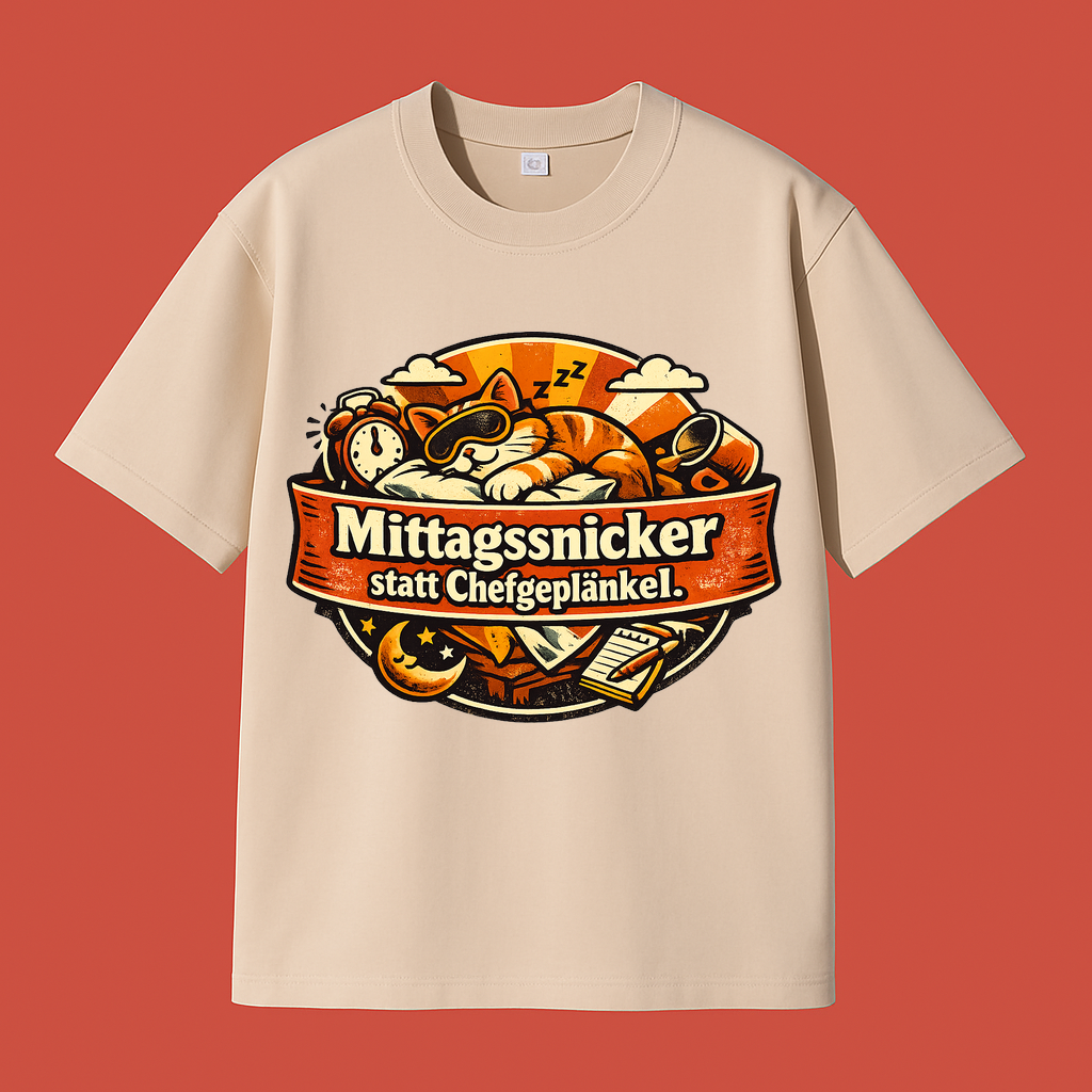 Mittagsnicker statt Chefgeplänkel. t-shirt