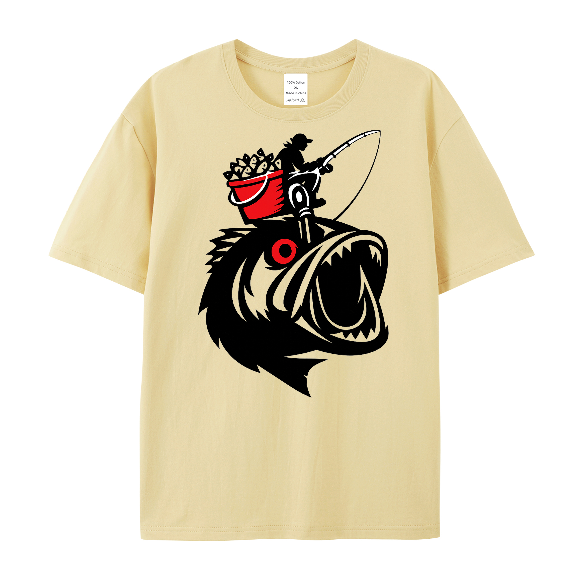 T-Shirt Angelglück am Wasser
