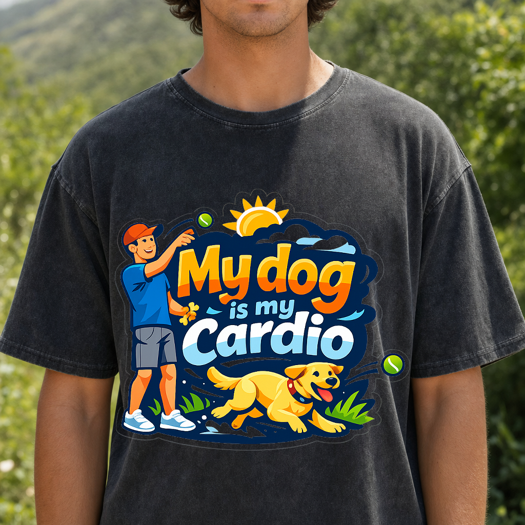 T-shirt My Dog Is My Cardio - Fitness Tee