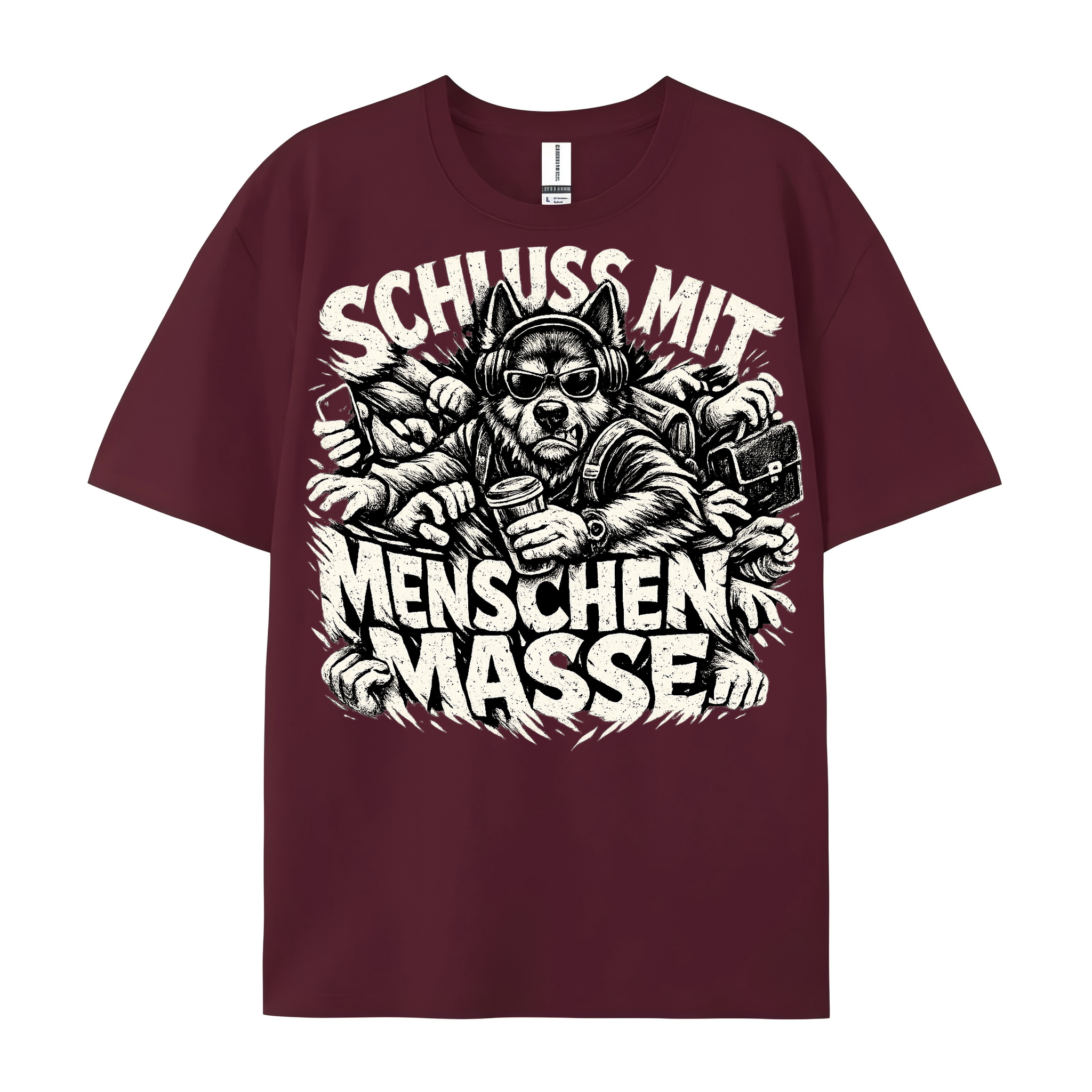 T-Shirt Schluss mit Menschenmassen Hundeliebe