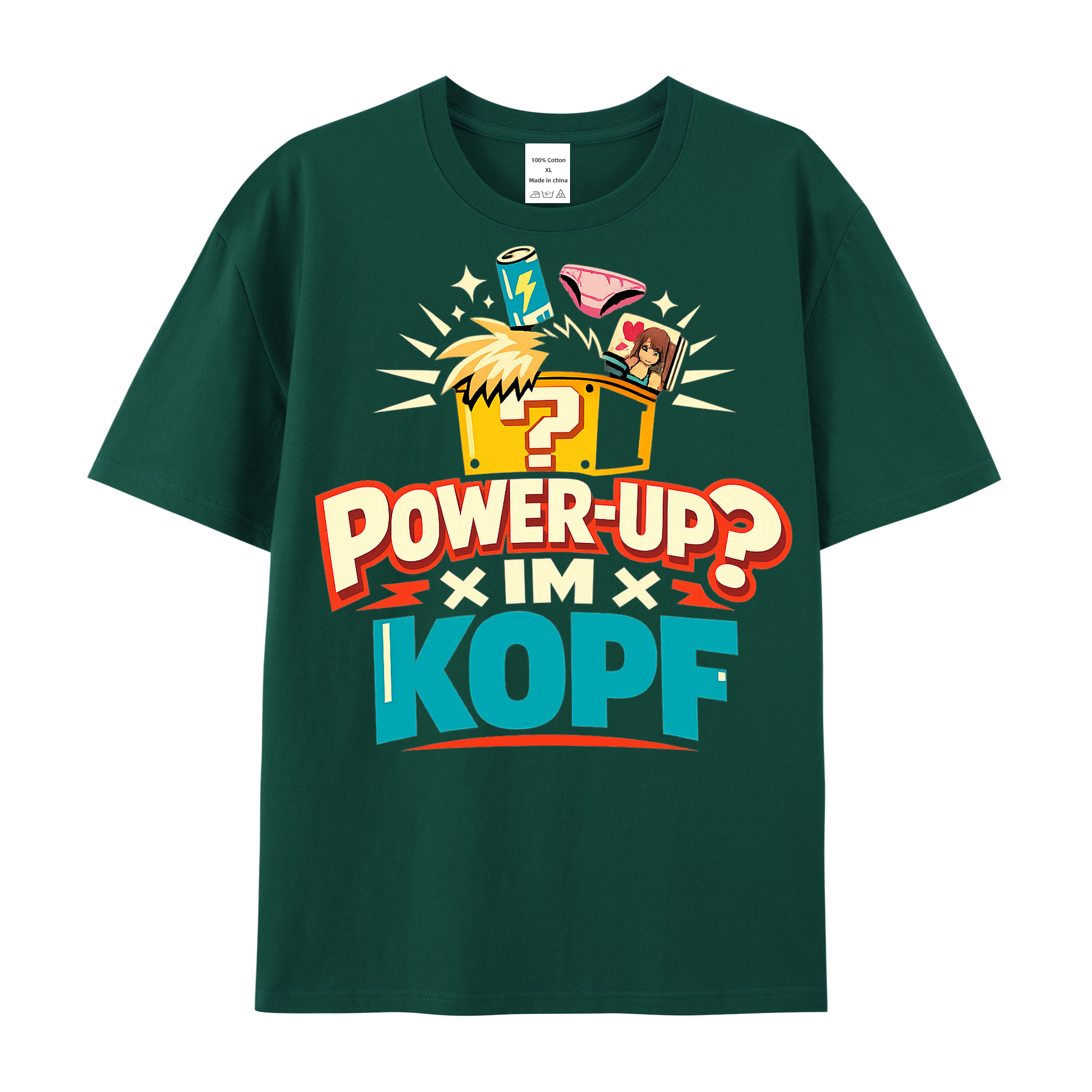T-Shirt Power-Up Kopfkino Anime Style