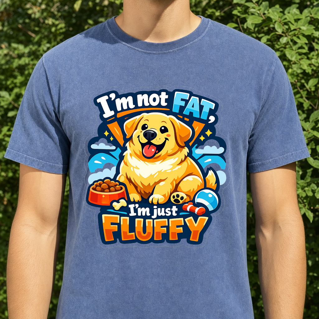 T-shirt I'm Not Fat, I'm Just Fluffy - Funny Dog Lover