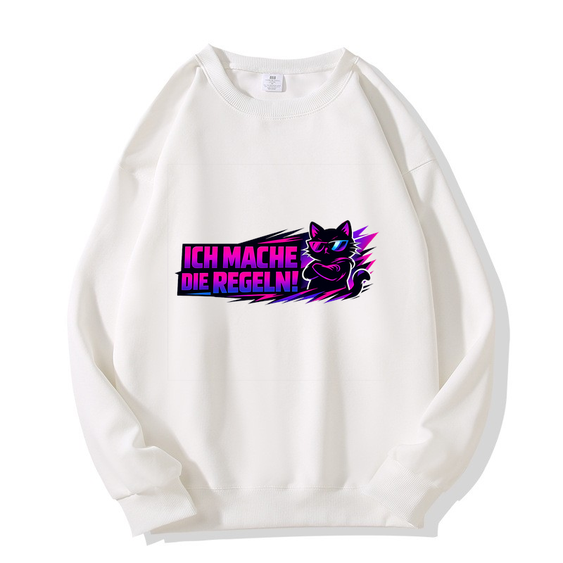 Sweatshirt Katzenkönig: Ich mache die Regeln!