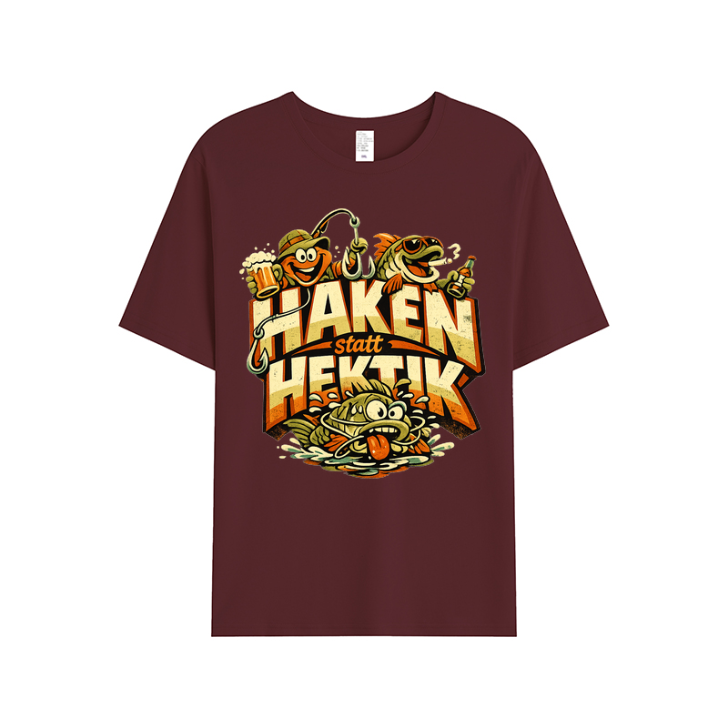 t-shirt Haken statt Hektik Angler-Style