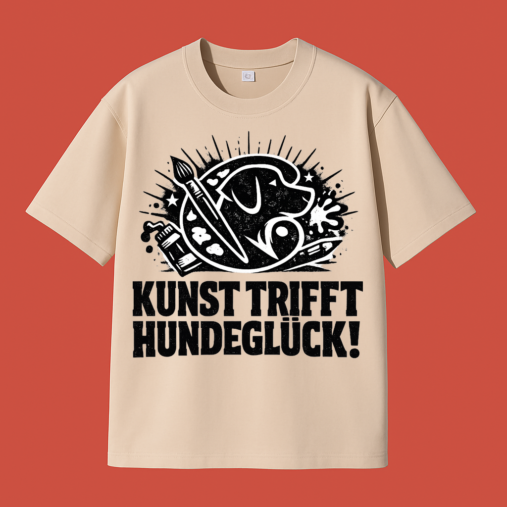 Kunst trifft Hundeglück! t-shirt