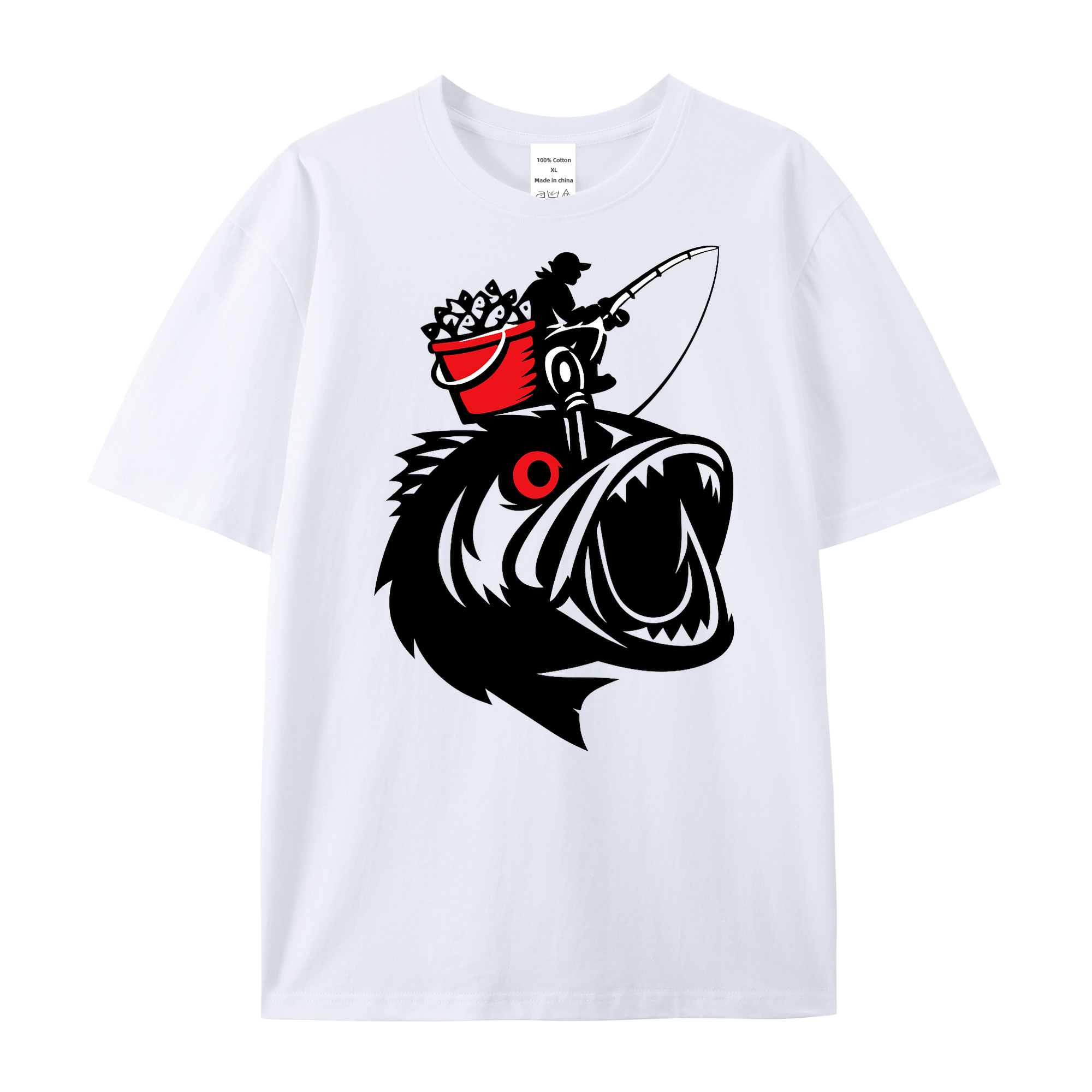 T-Shirt Angelglück am Wasser