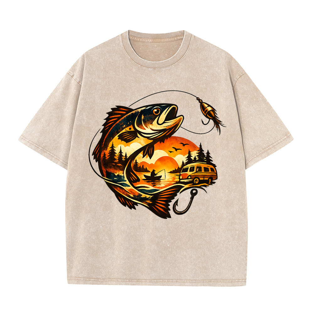 T-Shirt Anglerträume in Blau