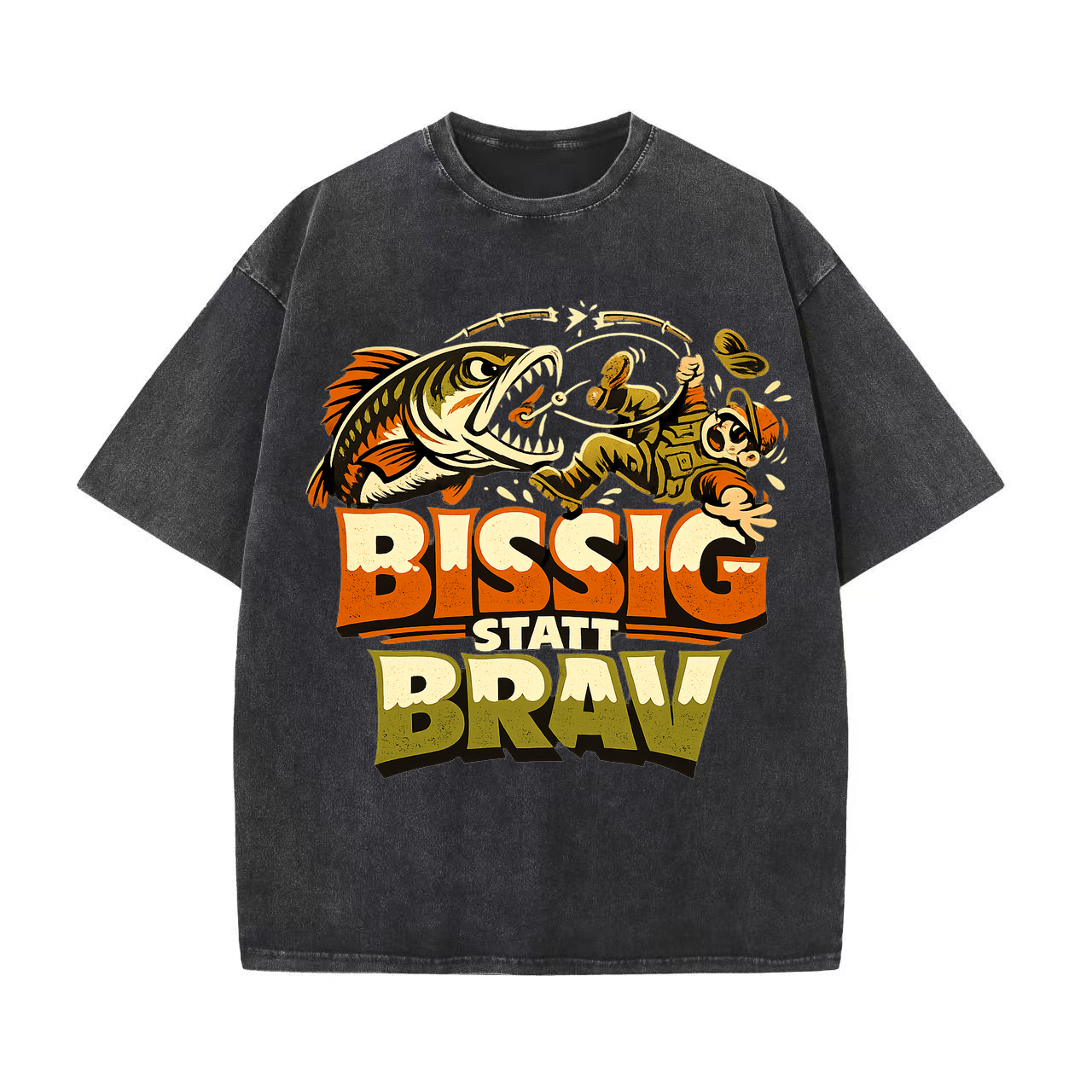 T-Shirt Bissig statt brav Anglerstyle