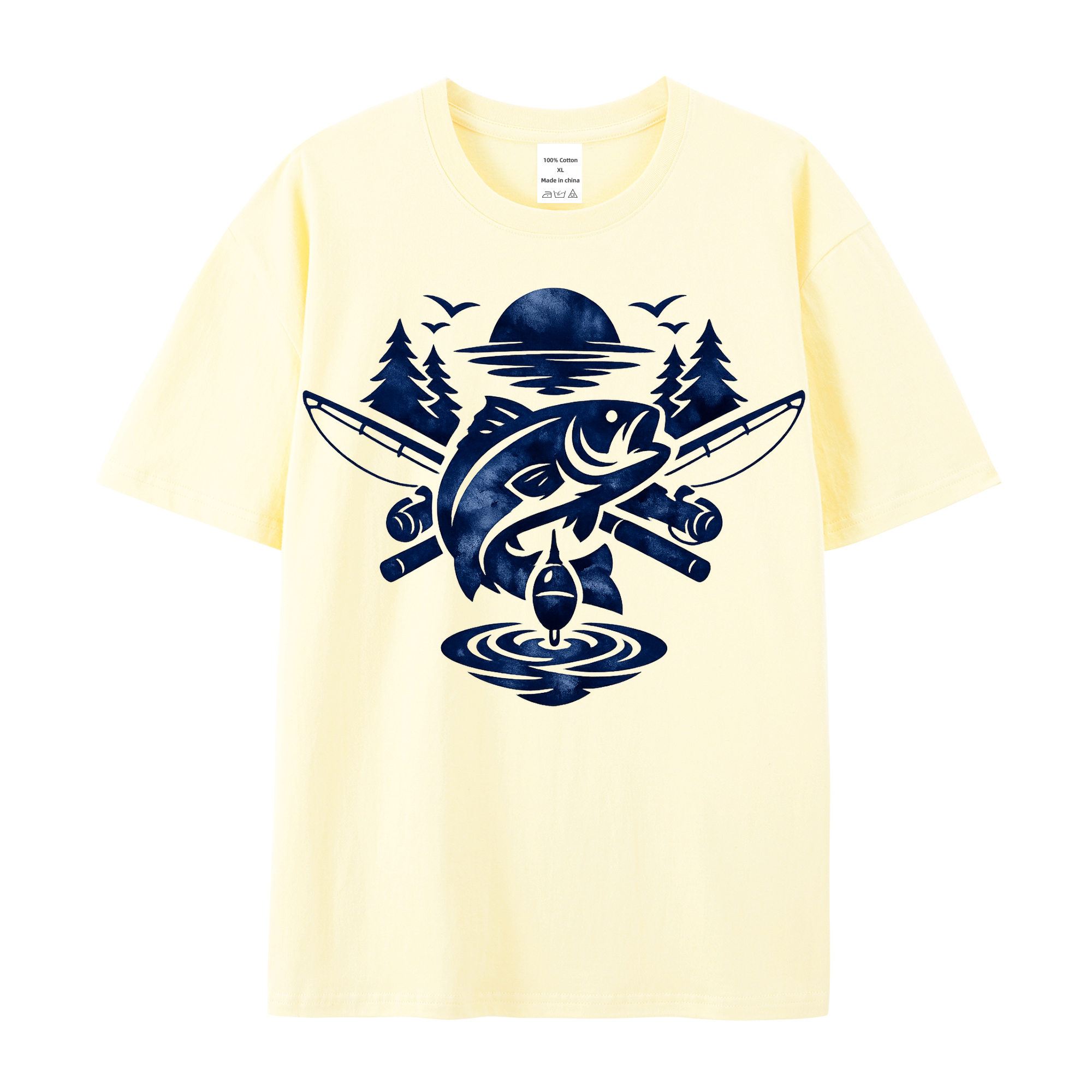 T-Shirt Anglerherz im Wellenrausch