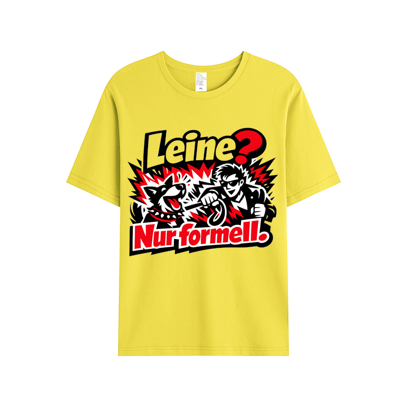 T-Shirt Leine? Nur formell. Hundecharme Edition