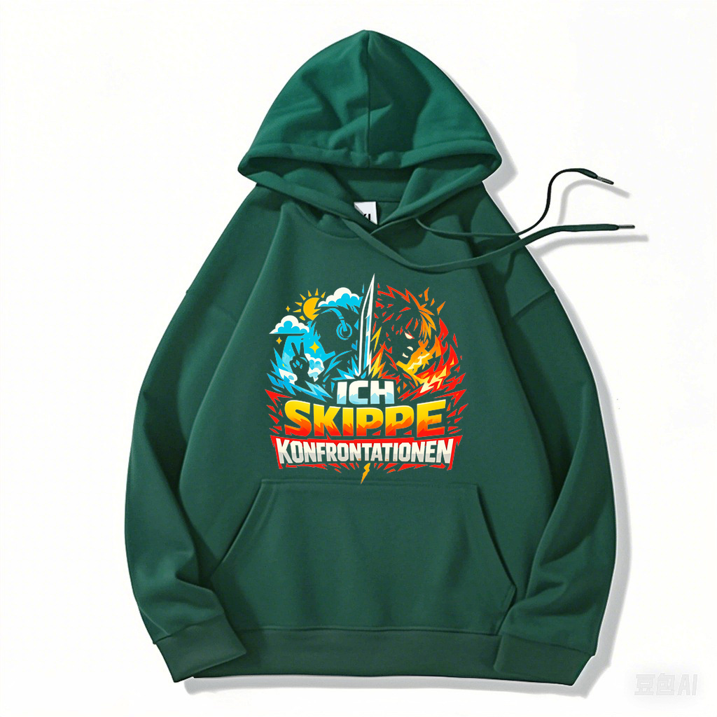 Hoodie Konfrontations-Mode: Skip & Chill