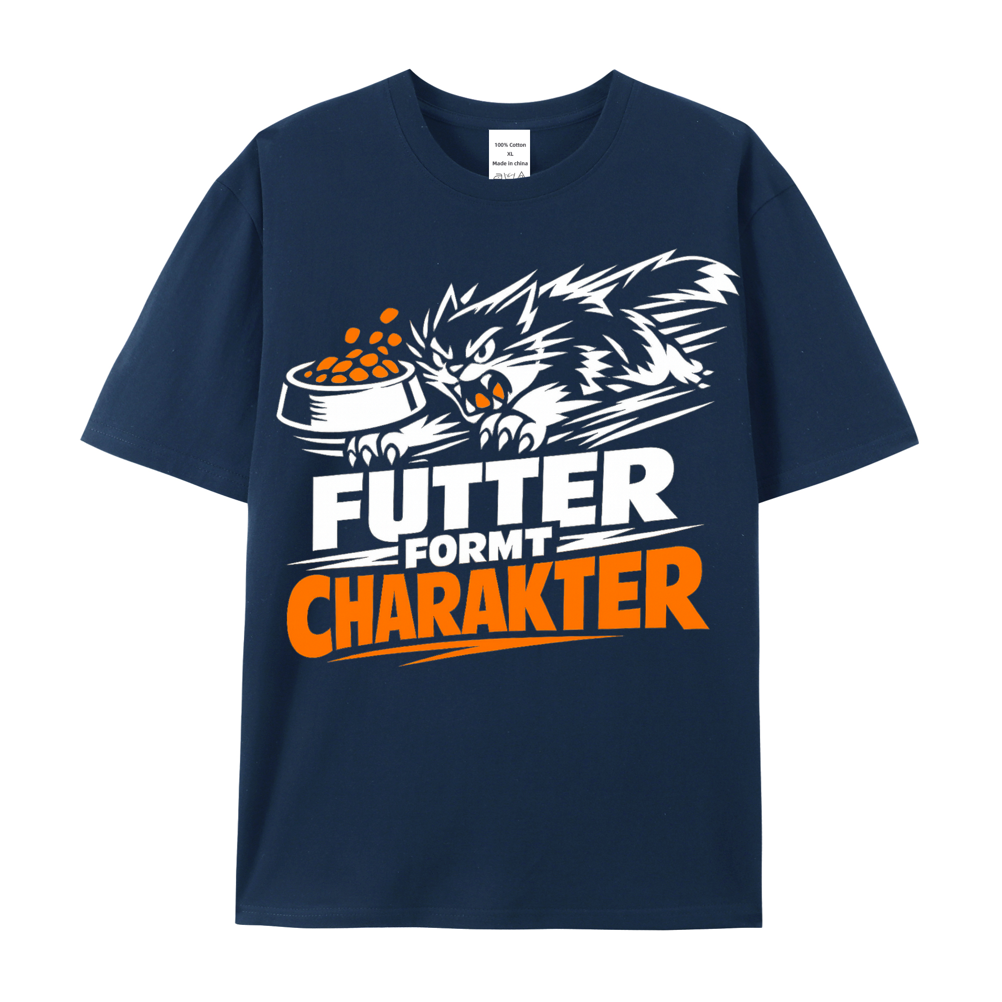 T-Shirt Katzencharakter Futterformt Stil