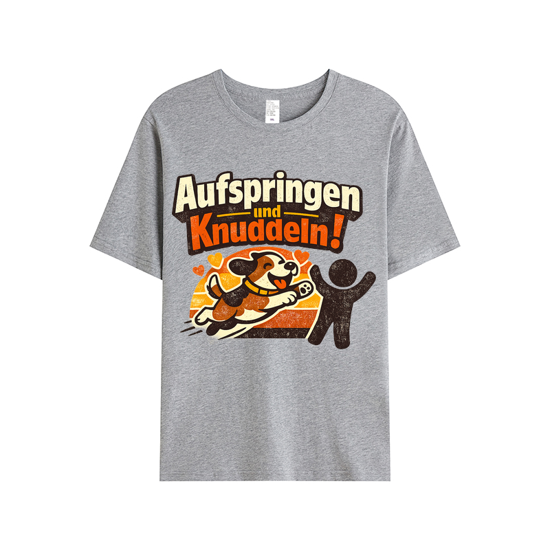 T-Shirt Hundeknuddel Sprungfreude