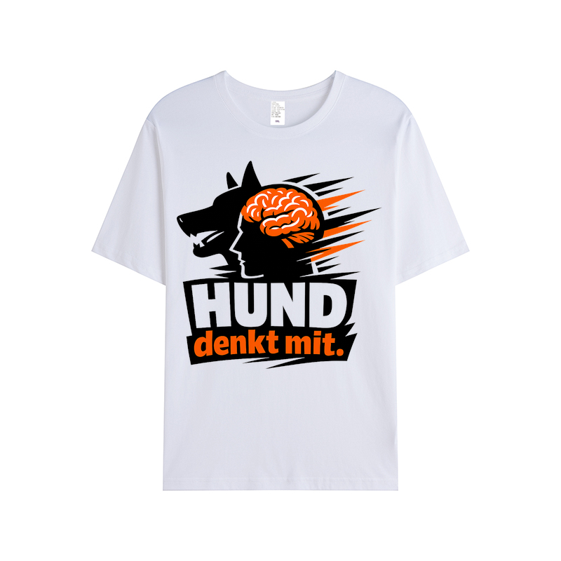 T-Shirt Hund denkt mit. – Cleverer Dog Lover Look
