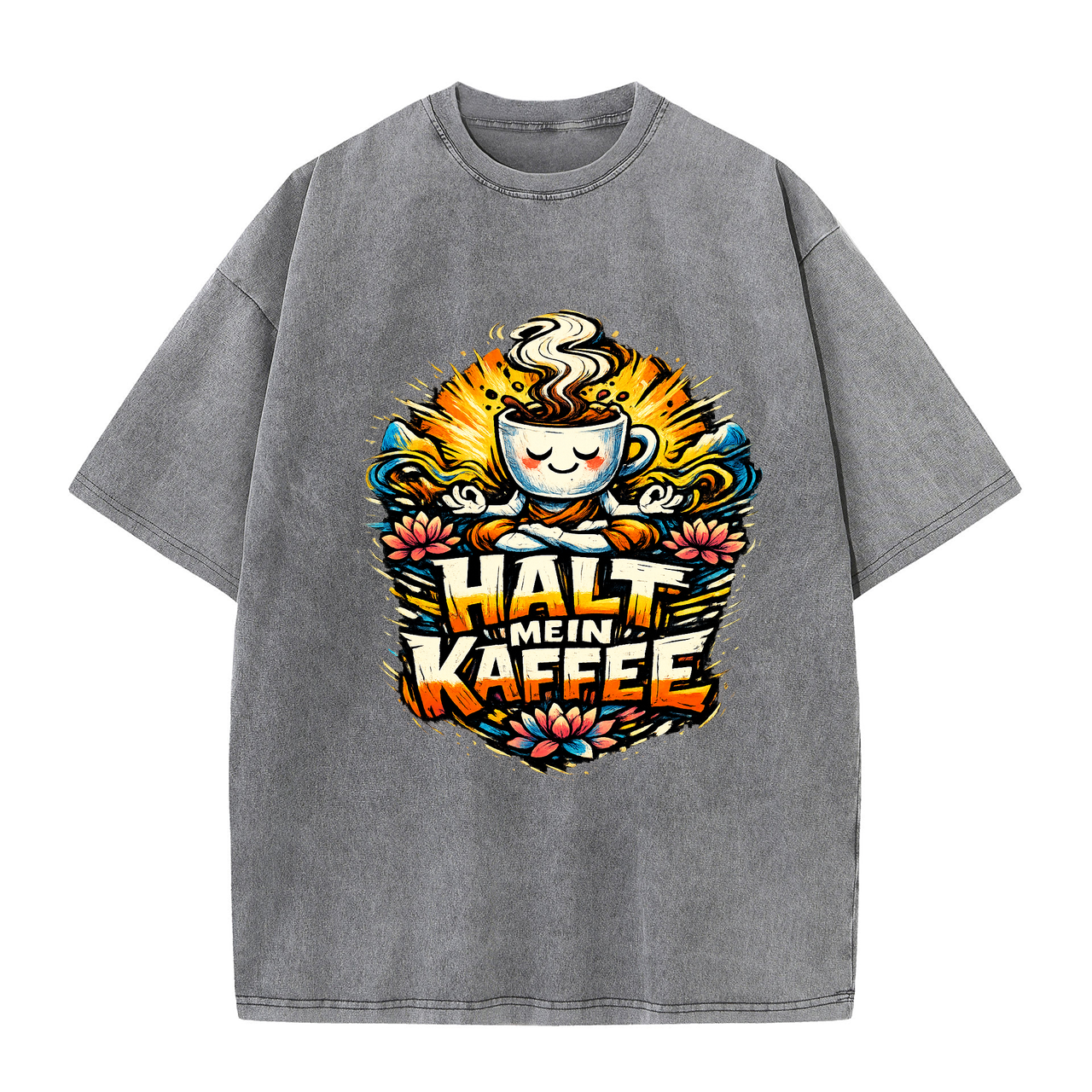 T-Shirt Kaffee-Yoga Flow