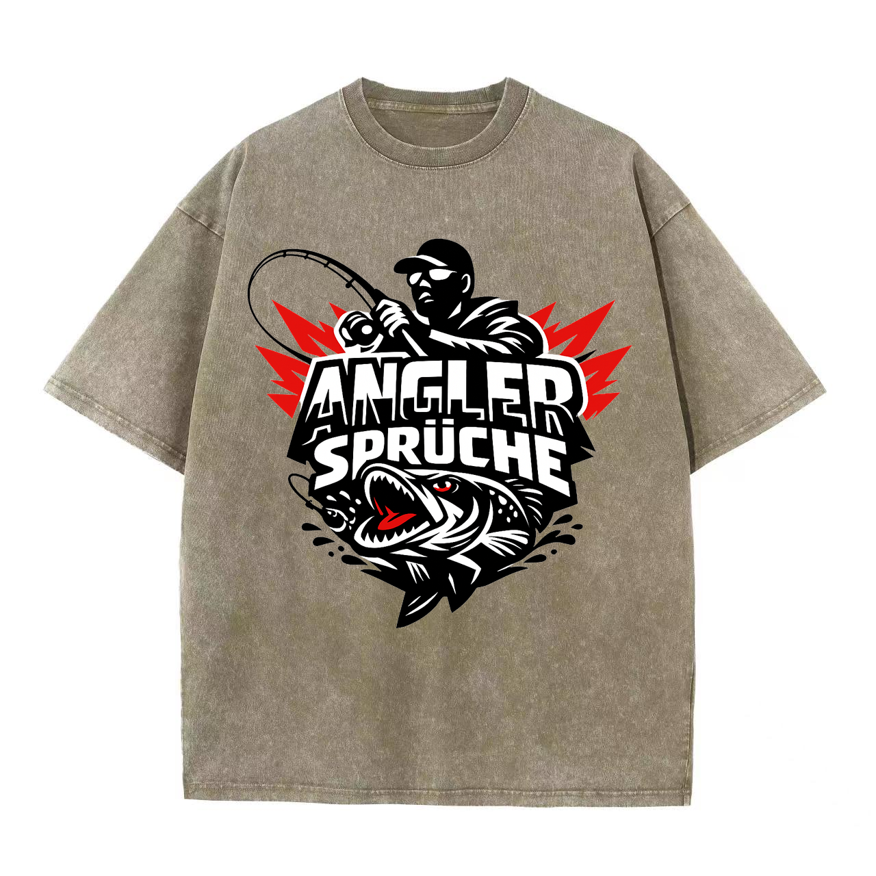 T-Shirt Angelglück am Wasser