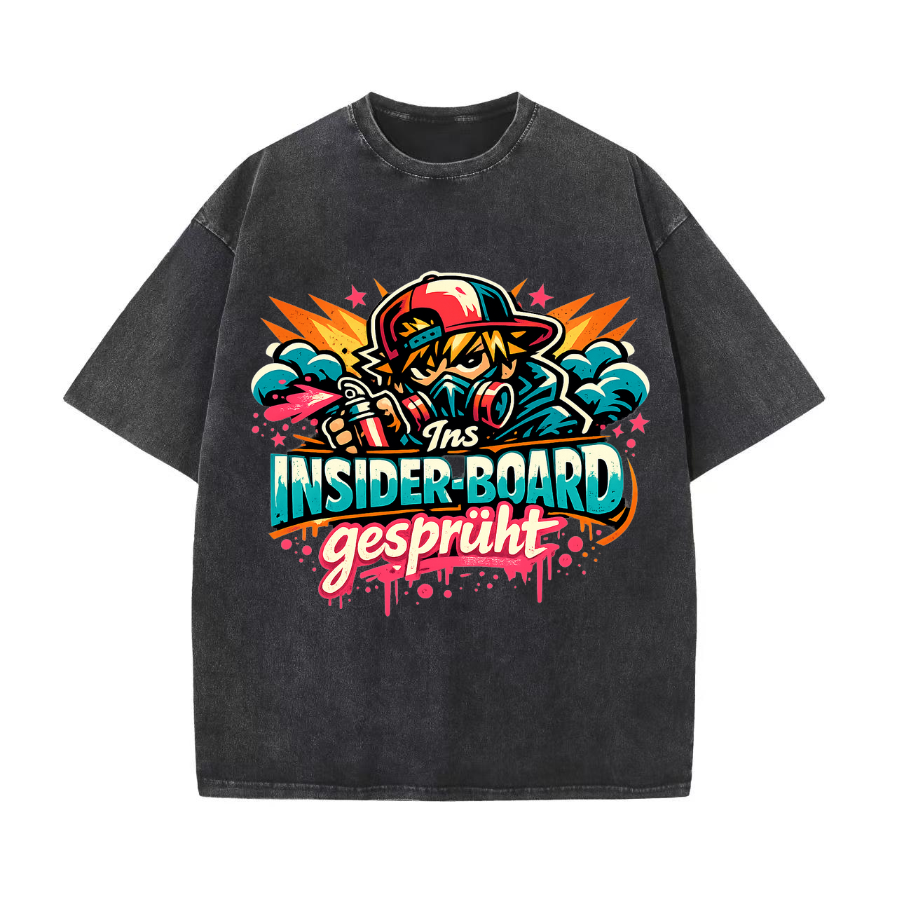 T-Shirt Anime Insider-Board Sprühkunst