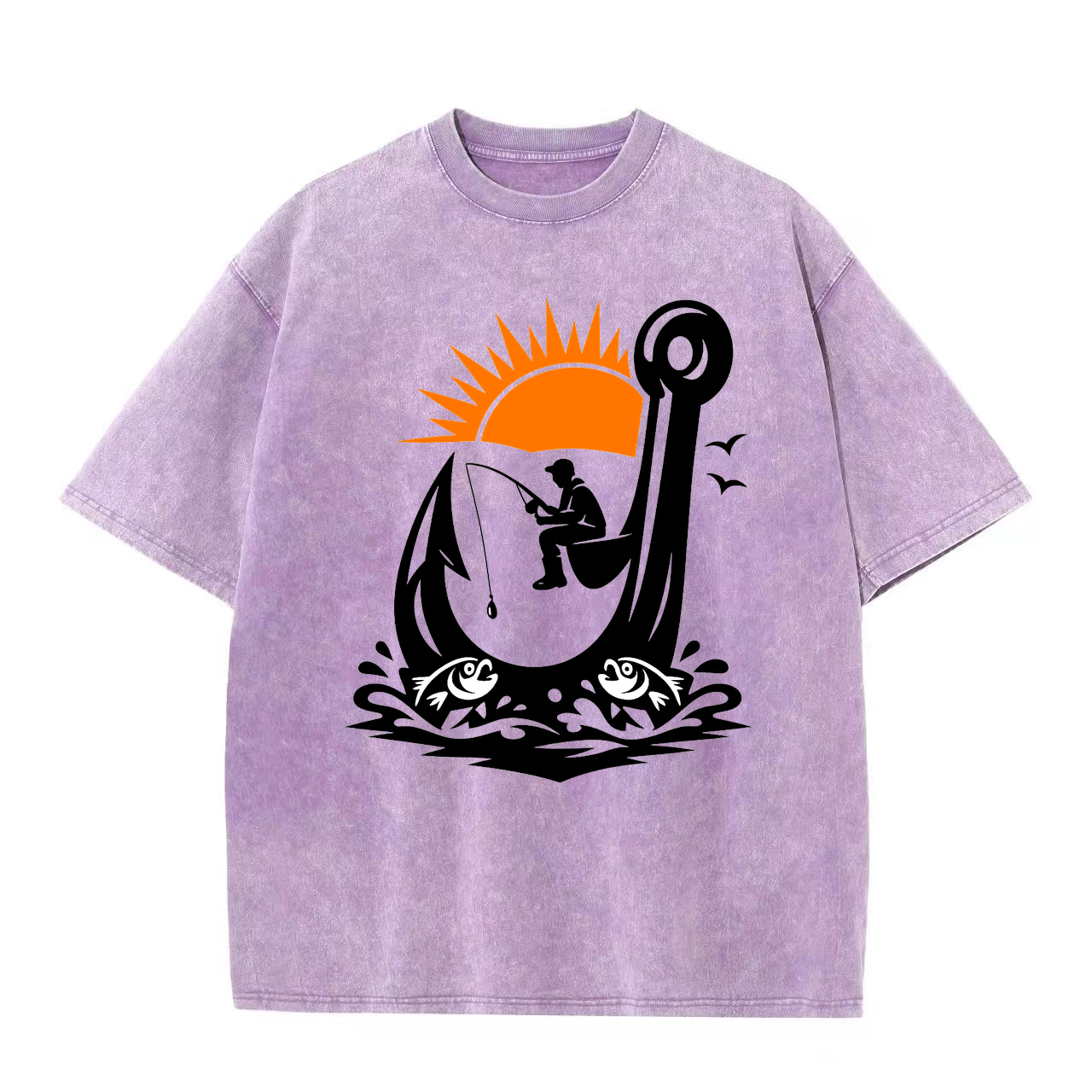 T-Shirt Angelglück am Wasser