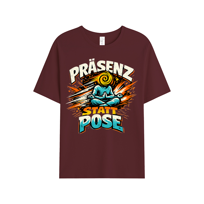 T-Shirt Präsenz statt Pose — Yoga mit Achtsamkeit