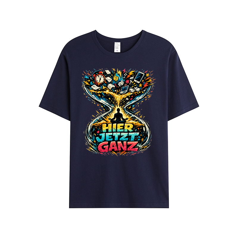 T-Shirt Hier, Jetzt, Ganz – Yoga Balance & Achtsamkeit