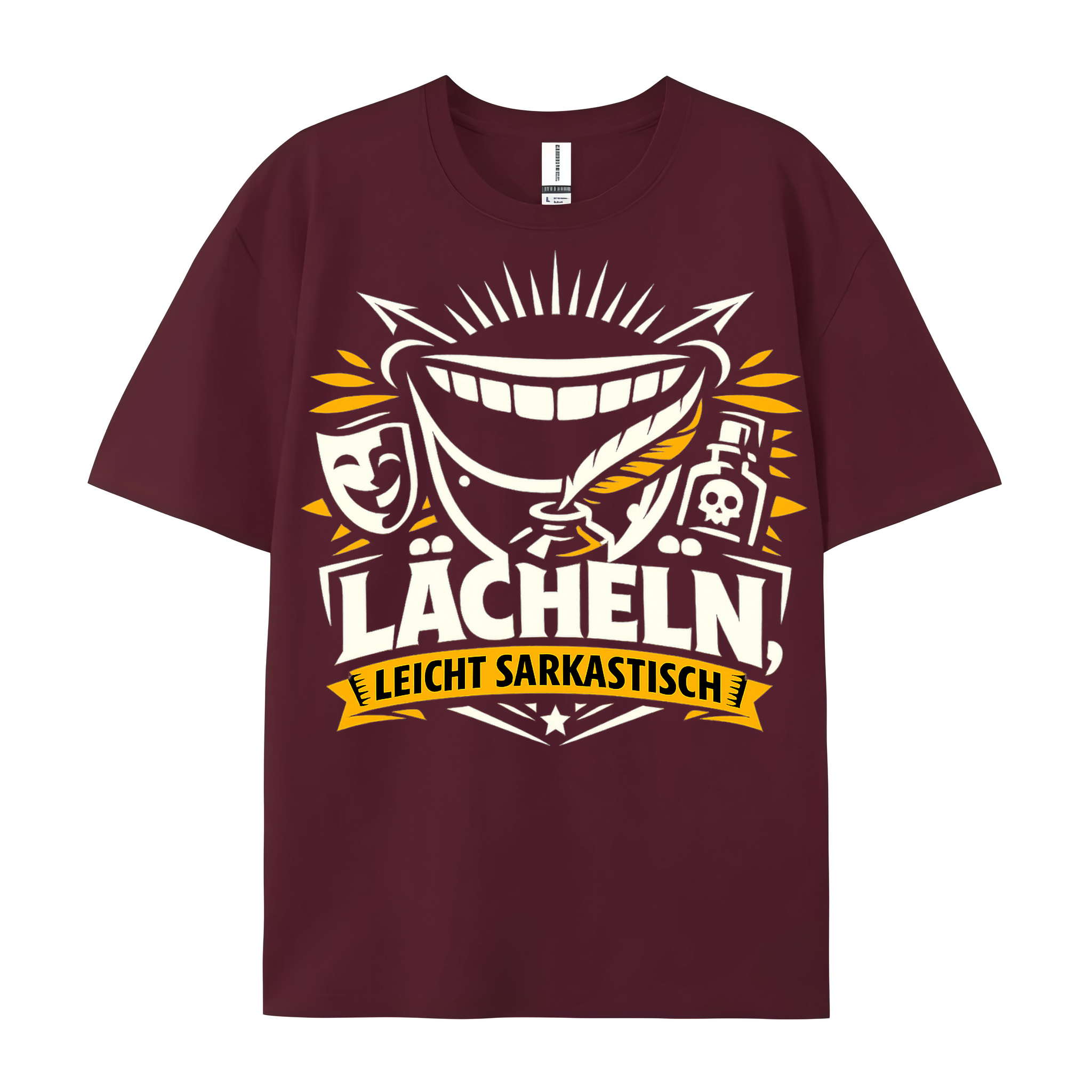 T-shirt Sarkastisches Schimmerlächeln Statement