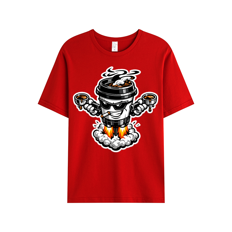 T-shirt Velvet Steam Clash: Kaffeegenuss im Duell