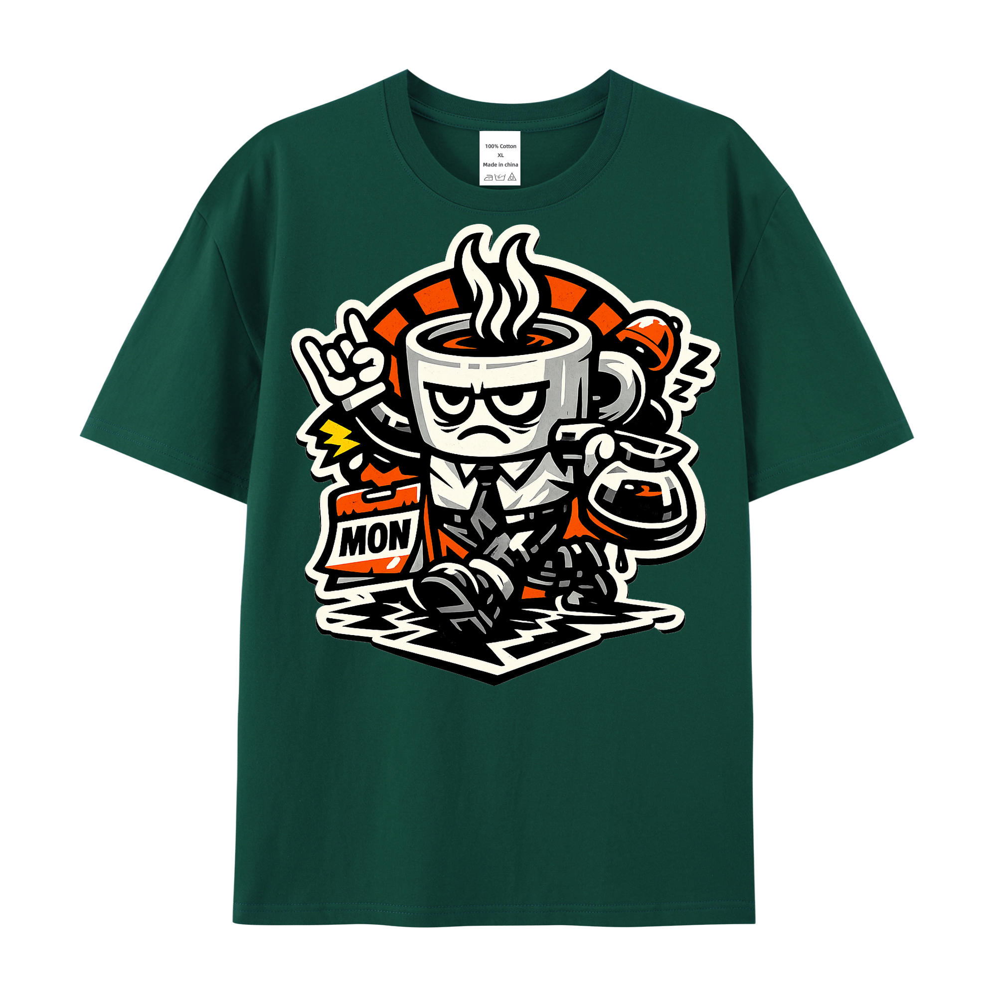 T-shirt Kaffeepanzer Montag - gewappnet für den Büroalltag
