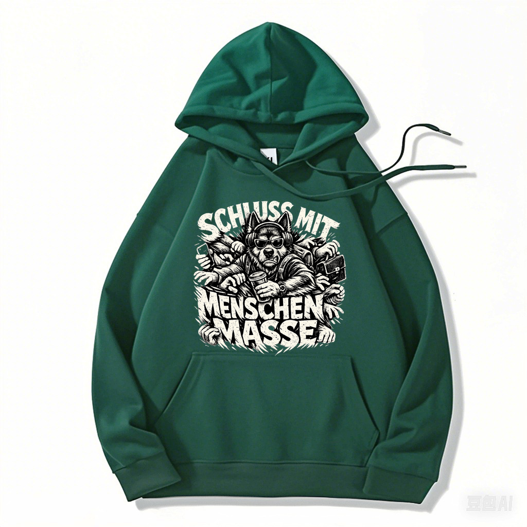 Hoodie Schluss mit Menschenmassen Hundeliebe