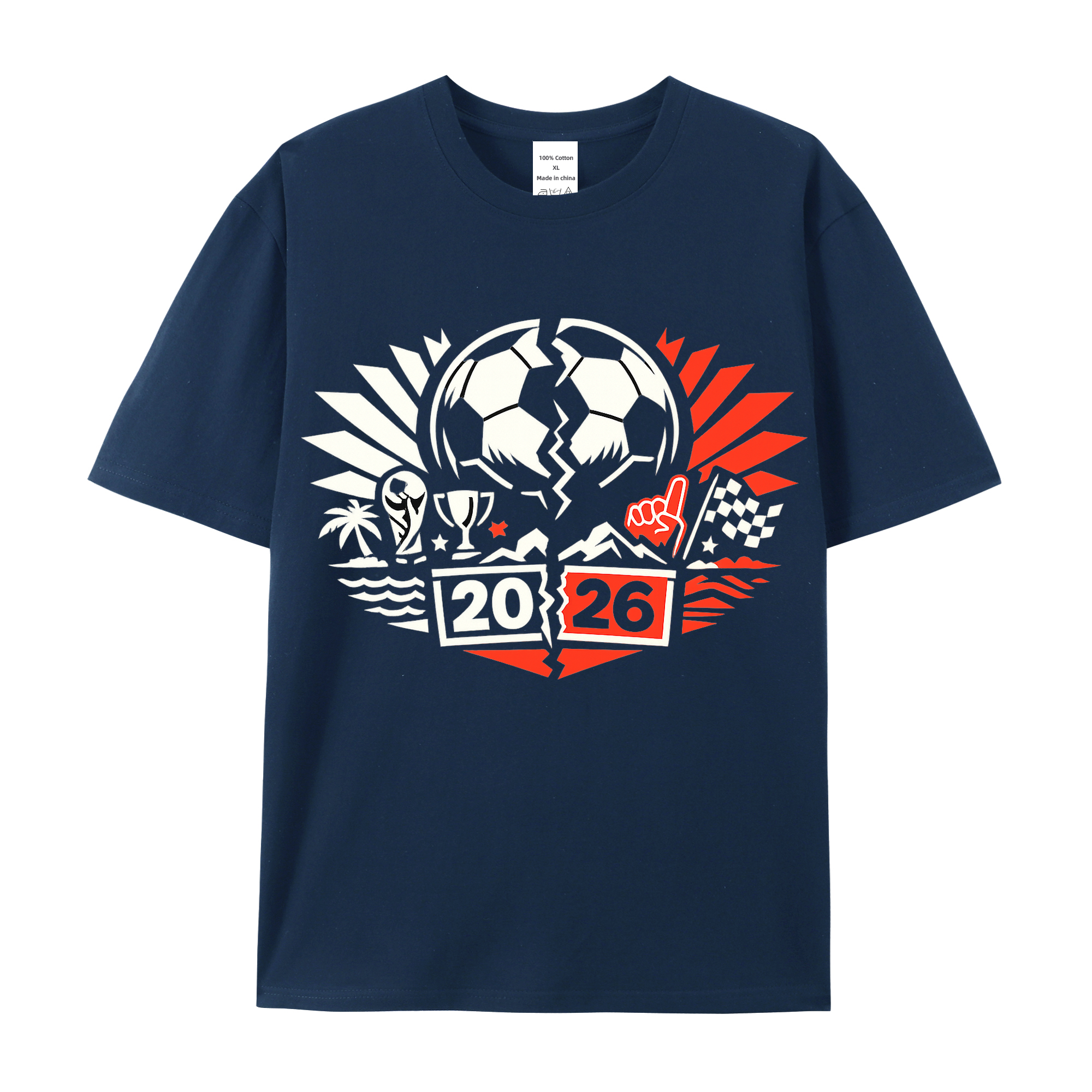 T-shirt WM-Wahnform im flirrenden Jubelwirbel