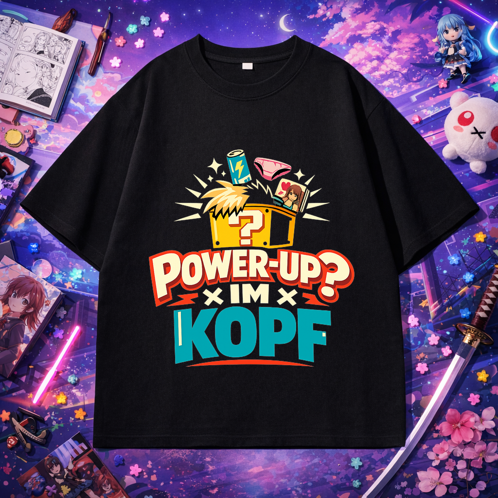 T-Shirt Power-Up Kopfkino Anime Style