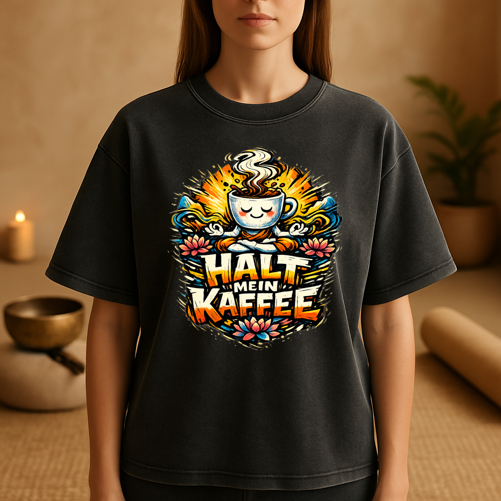 T-Shirt Kaffee-Yoga Flow