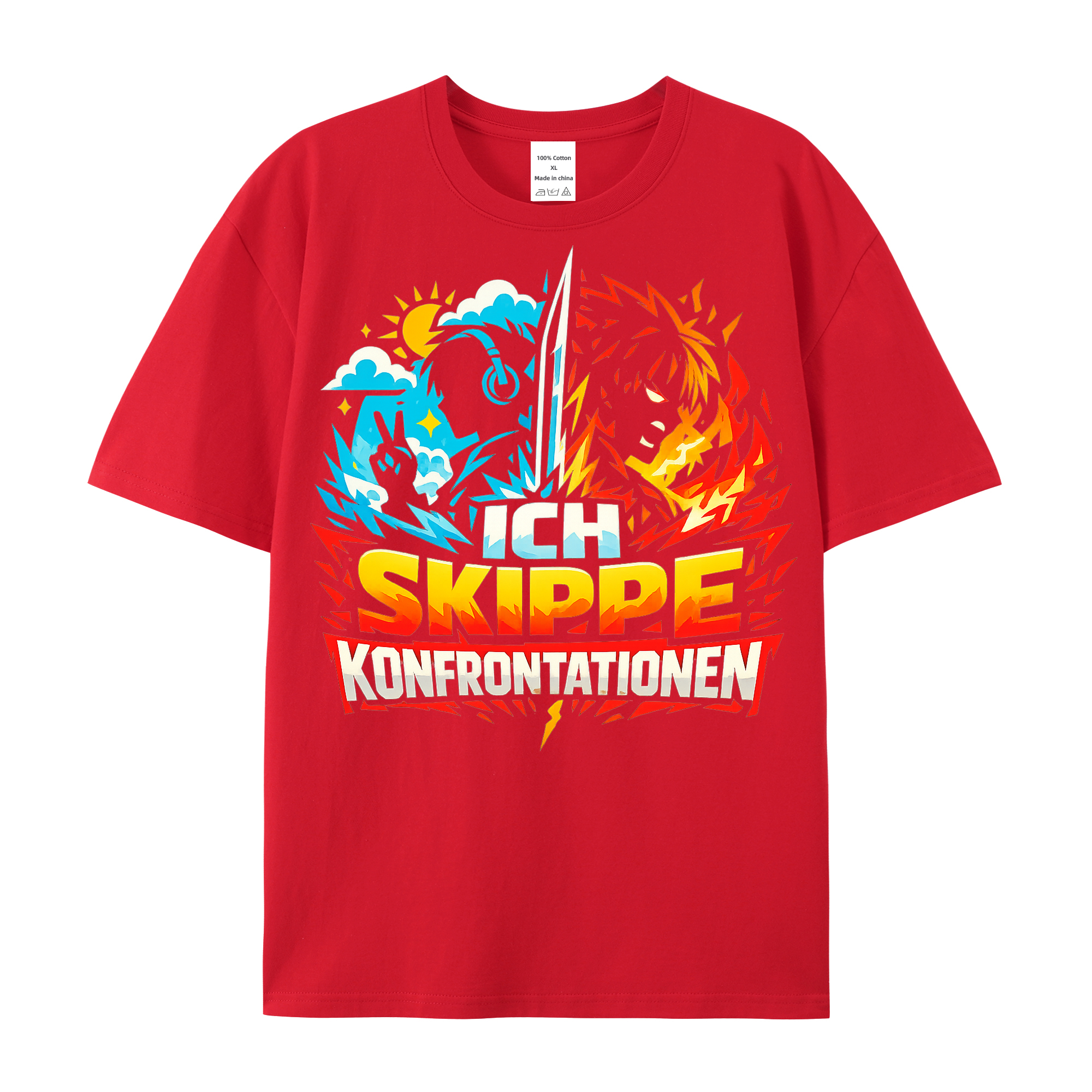 T-Shirt Konfrontations-Mode: Skip & Chill