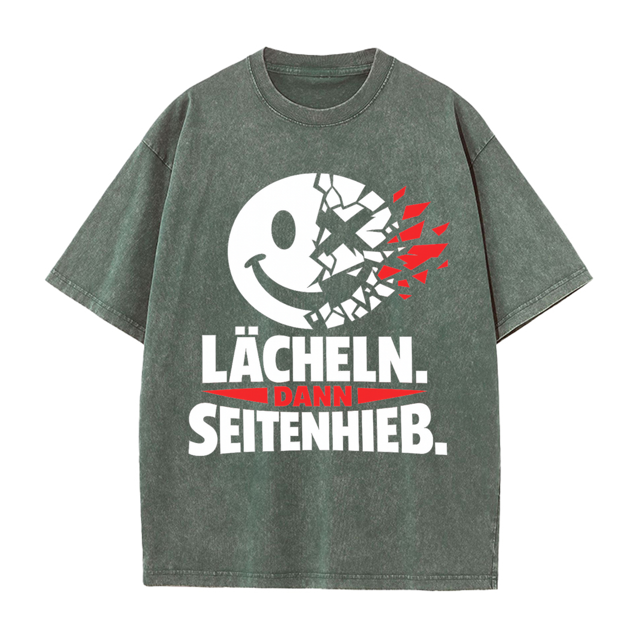 T-shirt Seitenhieb-Glanz: Lächeln mit Biss