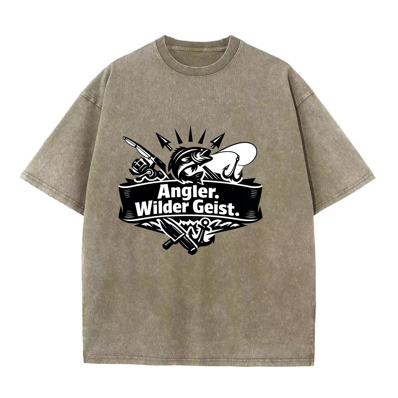 T-Shirt Angler Herz und Wilder Geist